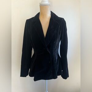 killstar veil of darkness velvet coat black size medium